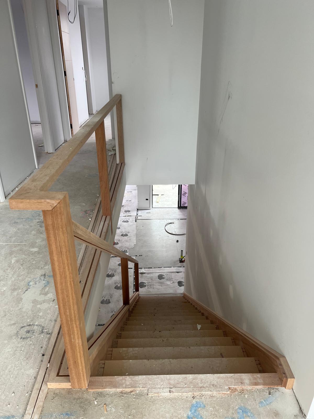 Timber balustrade and landing