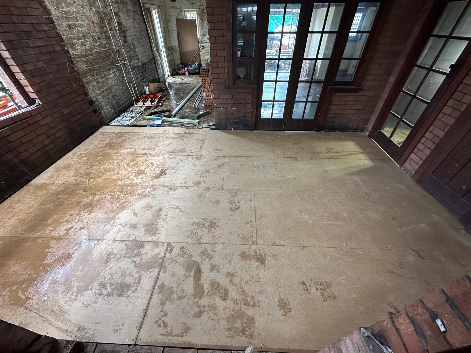 Subfloor sheeted for safe access
